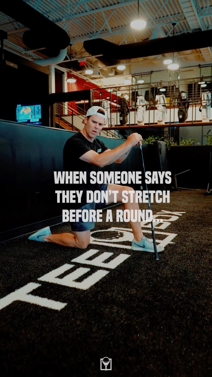 Avoid the crash out and injury. Stretch before your rounds. 💪 ⛳️ 

