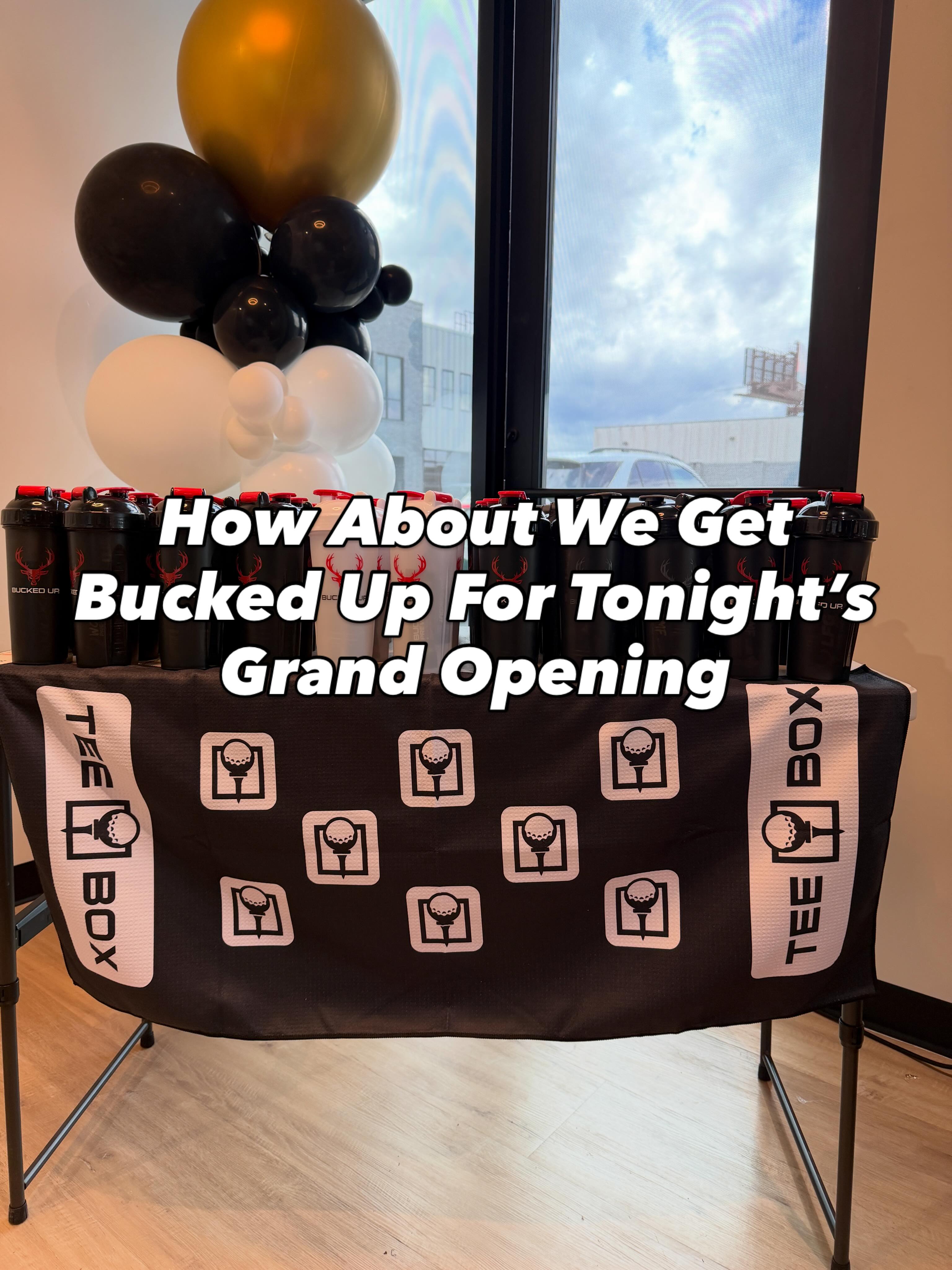 Huge shout out to @Buckedup for helping sponsor today’s event. Tee Box Grand Opening tonight 5-9pm don’t miss out!!