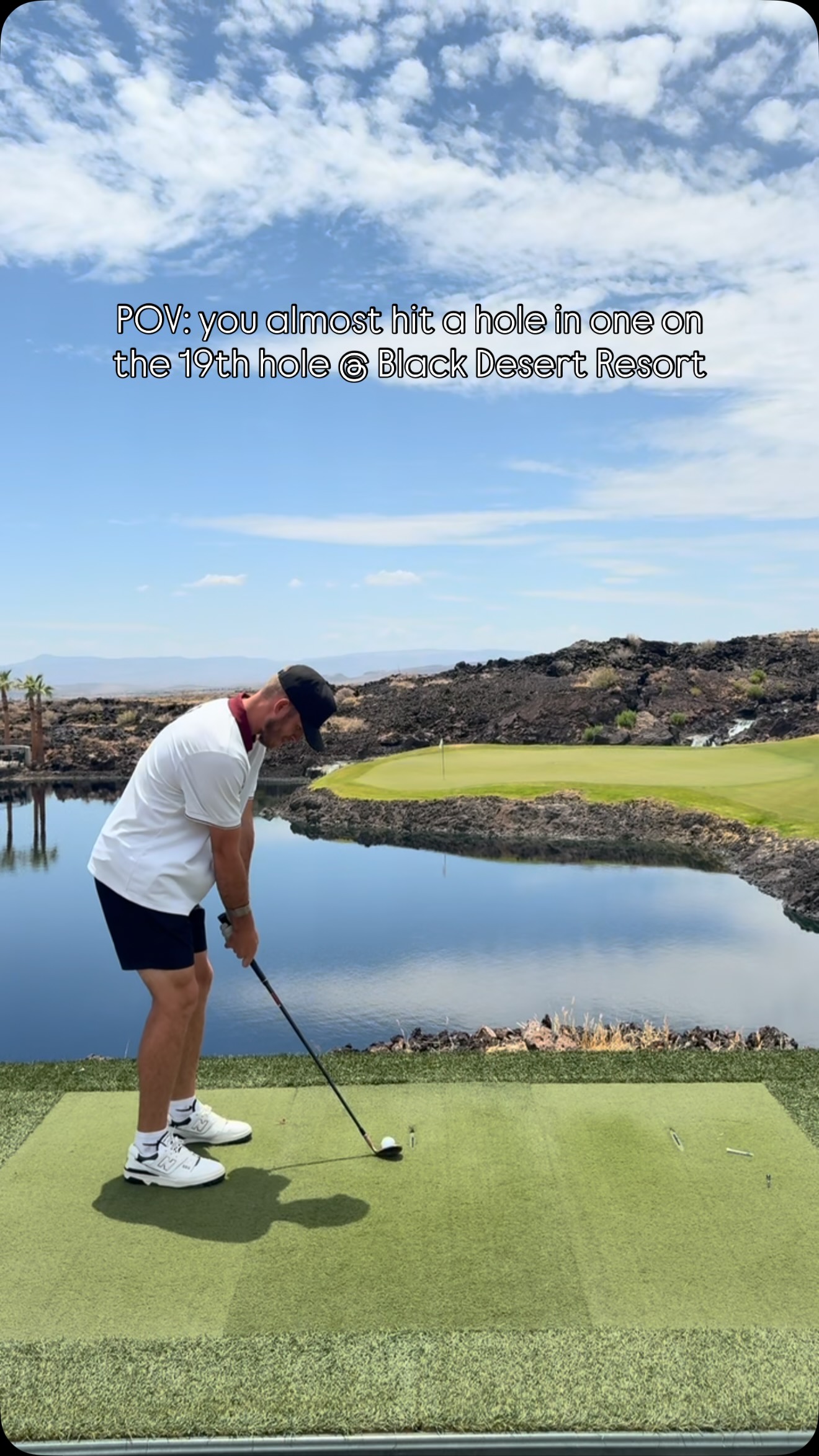 POV: You almost make a hole-in-one on the 19th hole at Black Desert. 😅⛳️

Did you know Black Desert Resort has a bonus 19th hole at the end of your round? It’s a fun challenge that gives every golfer one last chance to chase that elusive hole-in-one before heading home.

We had an awesome time out at @blackdesertresort today and can’t recommend the experience enough. From the incredible course conditions to the unforgettable finishing hole, it’s definitely worth adding to your golf bucket list.

Who’s taking another swing at the 19th hole? 👀🏌️