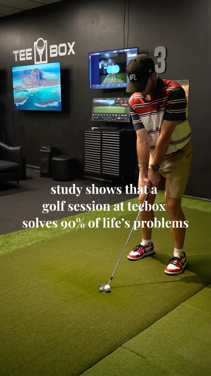 🚨 Studies show that one session at Tee Box solves 90% of life’s problems… 😏⛳️

Okay… maybe not actual studies. But we can promise you’ll leave with a better swing, less stress, and a lot more fun.

Whether you’re looking to improve your game, practice with purpose, or just escape the heat for a while, we’ve got you covered.

Book your FREE Box Assessment online! We’ll analyze your swing, show you what makes Tee Box different, and help you decide if a membership is the right fit for your goals.