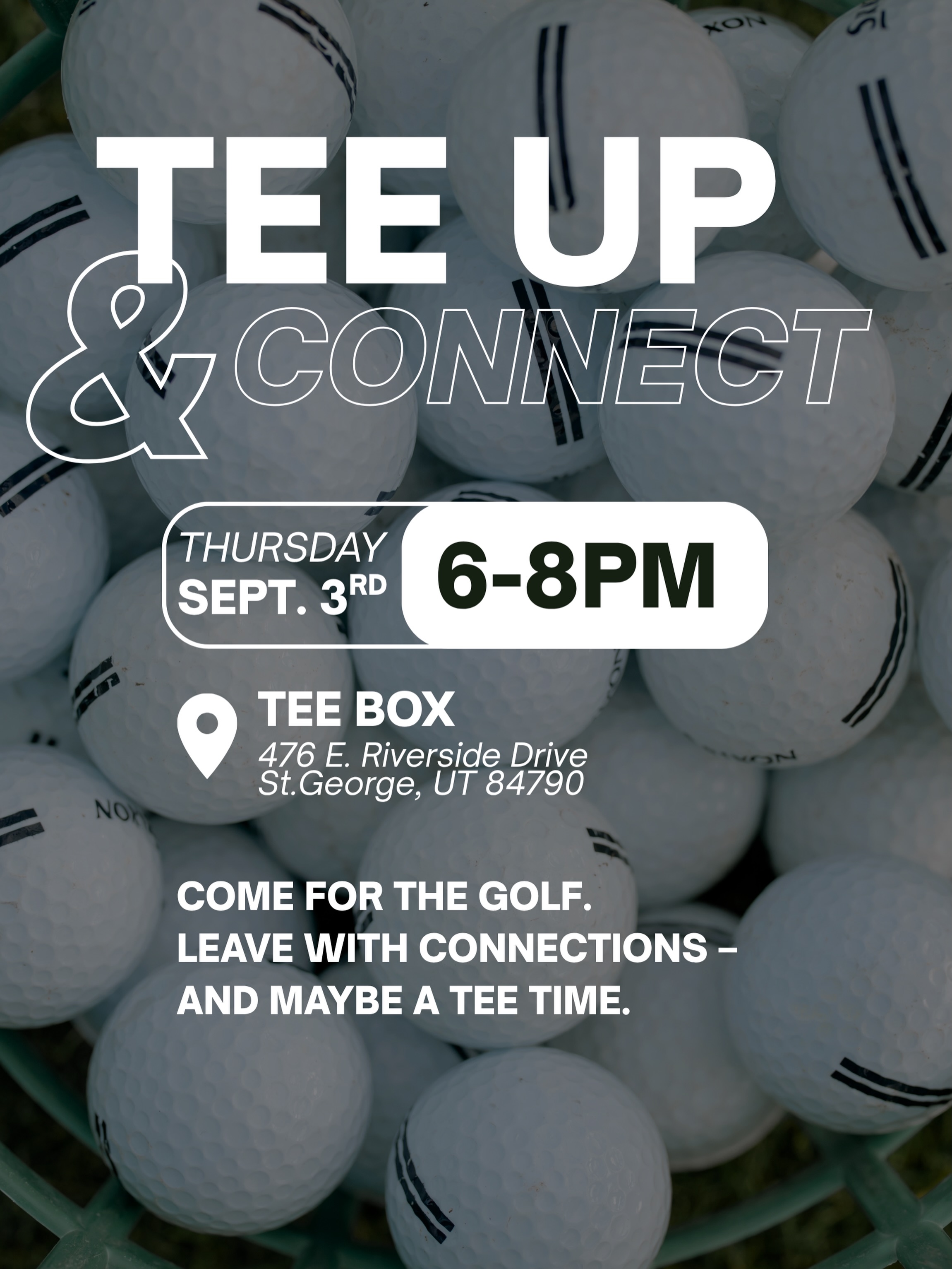 TONIGHT from 6–8 PM! ⛳️

Guys, come check out the Tee Box, make some new connections, hit a few balls, and maybe leave with your next tee time booked. 👏🏼

See you tonight!