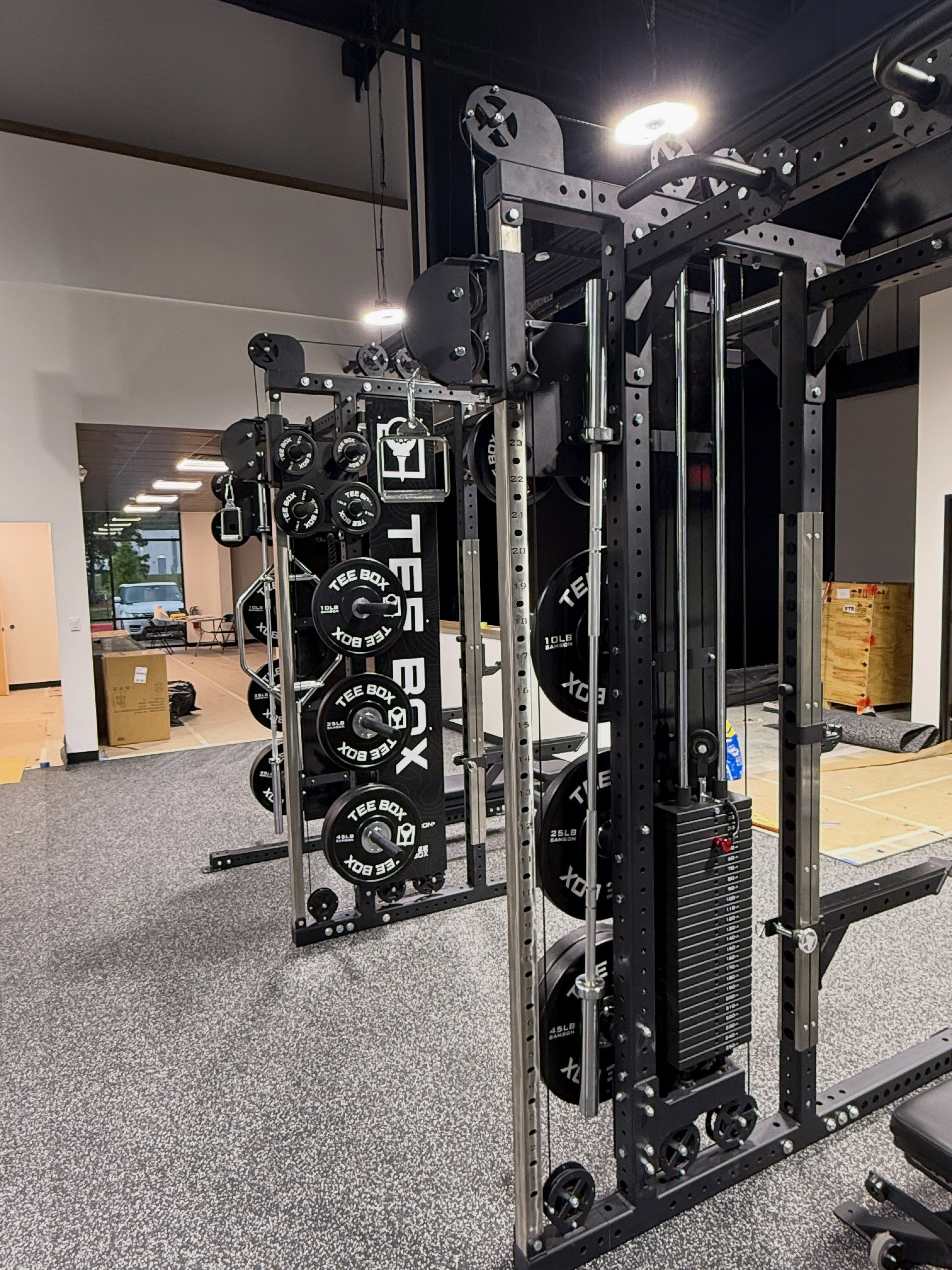 Fitness meets golf. 💪⛳ 
The @samson_eq gym equipment just went in — and Tee Box is almost ready for you.  What a difference 24 hours can make (the last slide shows the space a day ago)
📈 Founding Memberships are picking up fast since launching ads just last week. And it’s not just about locking in your rate — Founding Members get access to the facility before we even open to the public.
Grand opening scheduled for August 22nd. Lock in your rate AND get in early!
👉 Reserve your spot: link in bio or tbx.golf/the-woodlands/promotions/founding-member
