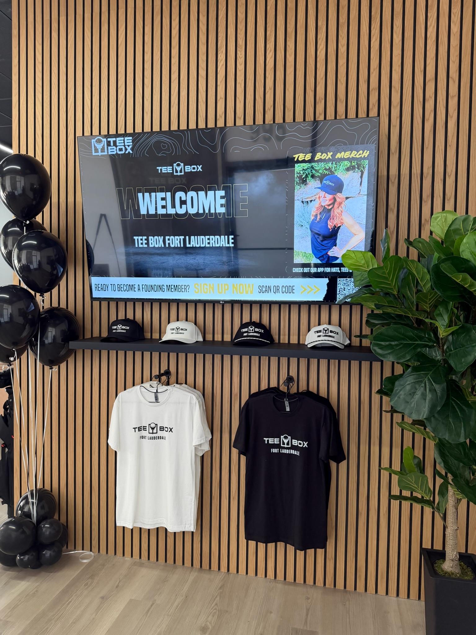 Tee Box Fort Lauderdale check in spot.