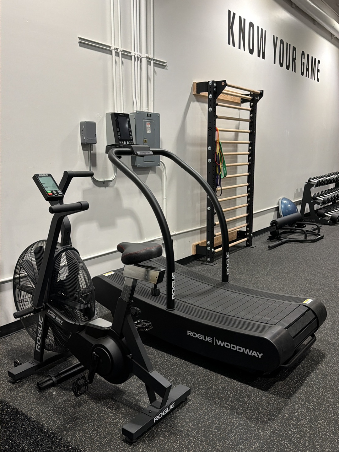 Tee Box Meridian treadmill. 
